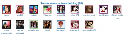 Les copines de blog...