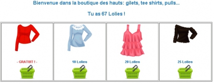 Ouverture des boutiques des Girlizzs !!!