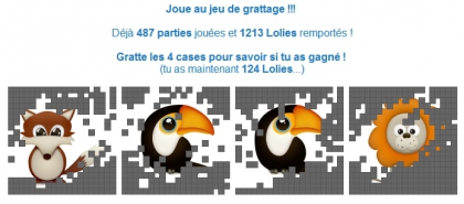 Jeu de grattage pour les Girlizzs !