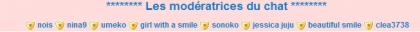 Et les mod�ratrices du chat sont...