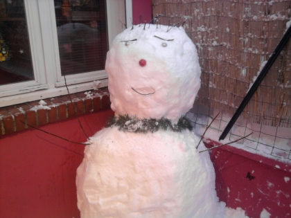 jour de neige +mon bonhome de neige lol