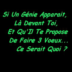si un genie aparait devant toi