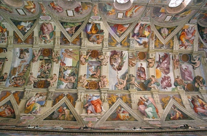 le plafond de la chapelle sixtine
