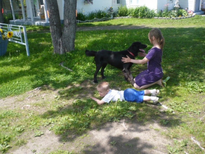 moi et mon neveu et mon chien