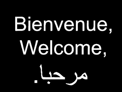 Bienvenue !