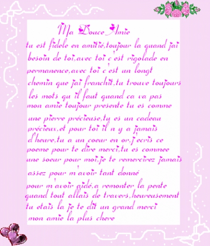 les po�mes pour meilleure amie