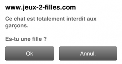 INTERDIT AU GAR�ON 