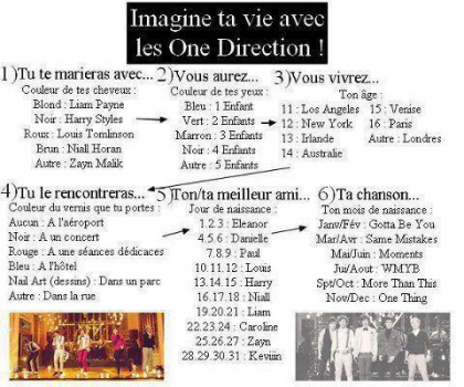 Ta vie avec l'un des One direction...