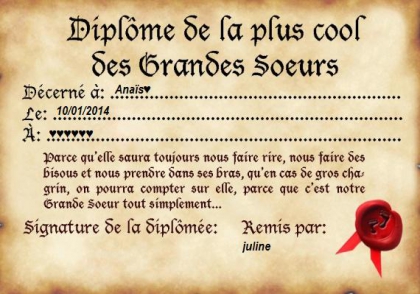 Soeur un jour,soeur toujours.♥