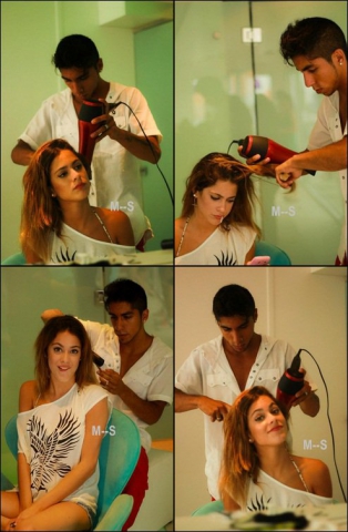 violetta se fait coiffer