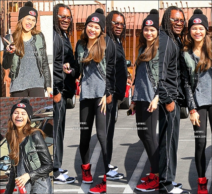 Zendy et son p�re sortant du studio!