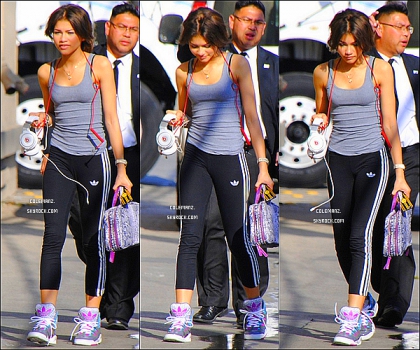 Zendaya quittant les r�p�titions de Jimmy Kimmel Live.