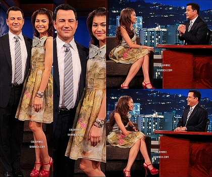 Zendaya sur le plateau de l'mission de Jimmy Kimmel