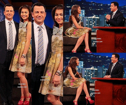 Zendaya sur le plateau de l'�mission de Jimmy Kimmel