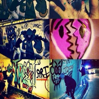 Justin Bieber fait des tags dans les rues de Bogota, en Colombie