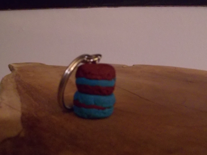 -Porte clefs macarons-