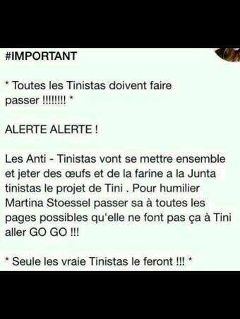 Les anti-tinistas reccomence