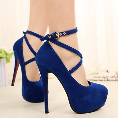 Shoes: high heels, blue, cute - photo 3