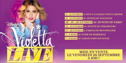 Les dates du concert Violetta !