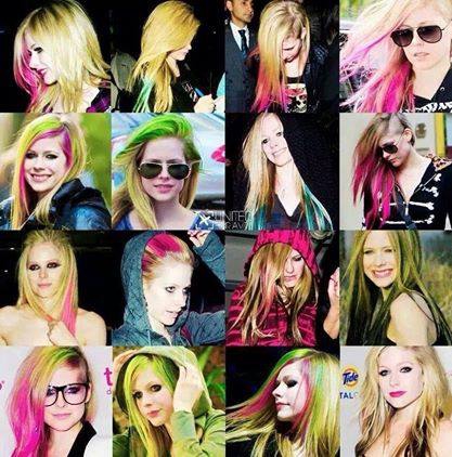 Avril Lavigne - Colorations de ses cheveux 