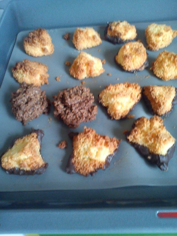 Rochers � la noix de coco et chocolat