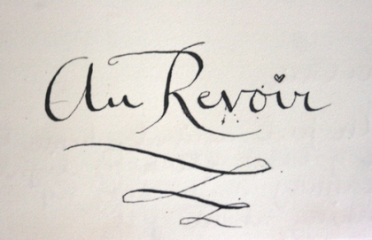 Je vous dit Au Revoir...