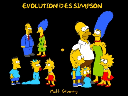 l'�volution des Simpson