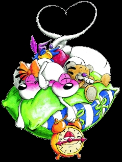 Diddl et ses amis dorment