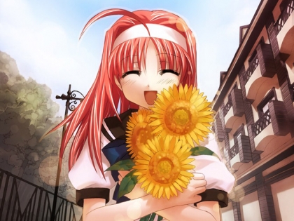 la mangas qui offre des fleurs