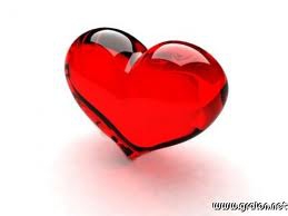 coeur rouge transparent