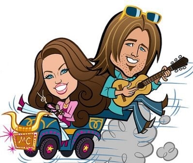 trop cool le dessin de miley et son p�re