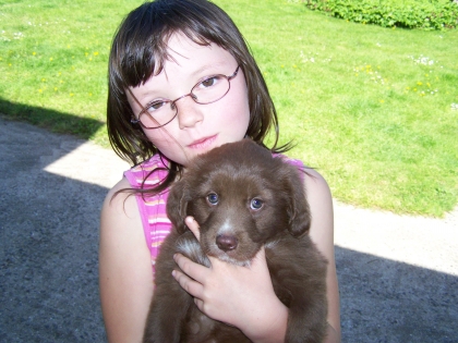 mon chien et moi quand on était petit