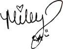 la signature de Miley Cyrus