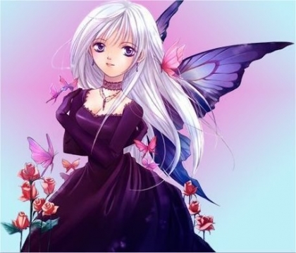 mangas en papillon de fleur