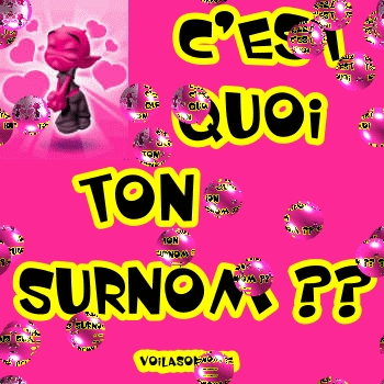c quoi ton surnom