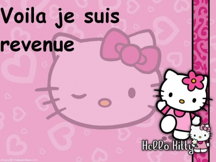 Je suis de retour ^^