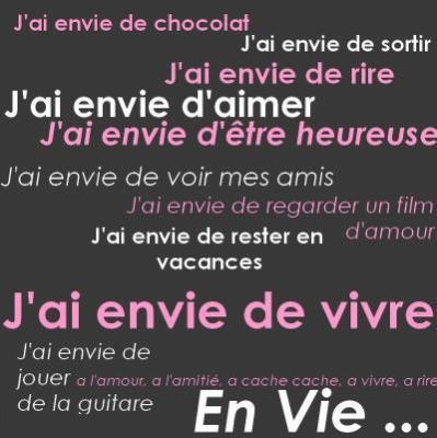 enviie de ..............