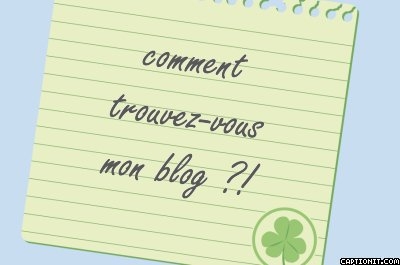 * Je ve savoir votre avis ?!