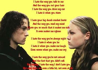 10 things I hate about  you