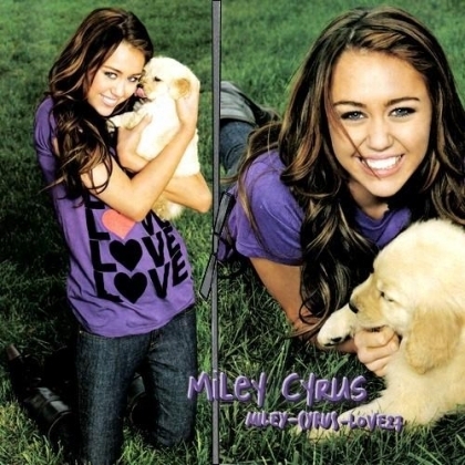 et la miley prom�ne sont chien