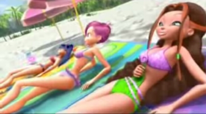 les winx a la plage