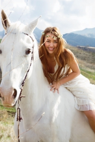 miley cyrus et son cheval 