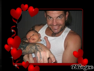 Jeff Hardy et son fils et celui de Kelle kelly le petit Zack