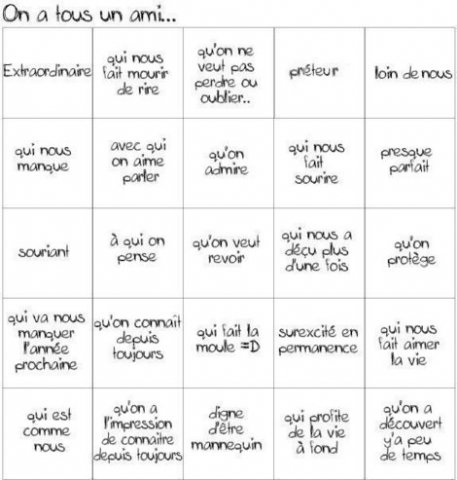 on a tous un ami ...