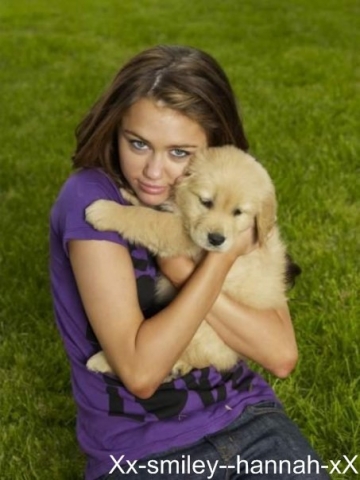 miley cyrus et son chien
