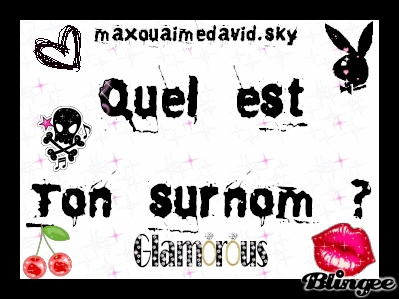 QUEL EST TON SURNOM?????