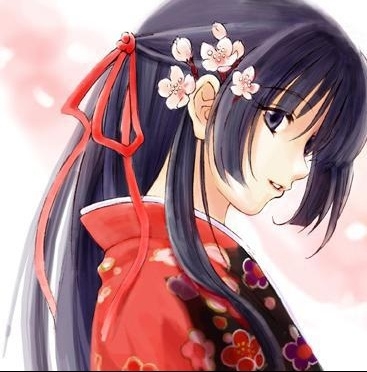 fille en kimono