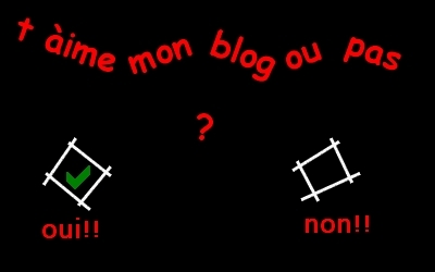 tu aimes mon blog ou pas ?