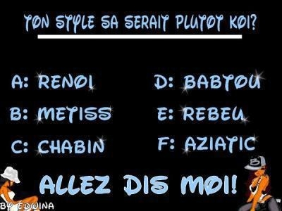 ton style serait plut�t koi ?