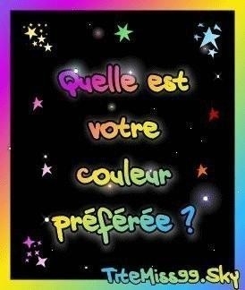 QUEL EST TA COULEURS ?